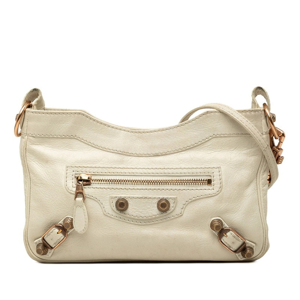 Balenciaga Giant Hip Crossbody Shoulder Bag 237203 White Leather Women's BALE...